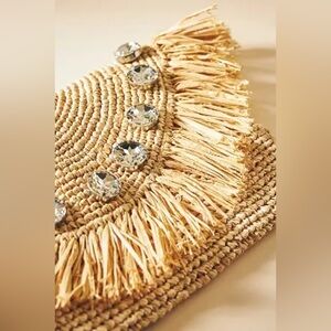 Fun natural raffia/seagrass clutch BTB Los Angeles